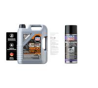 LIQUI MOLY Top Tec 4200 5W-30 New Generation | 5 L | Synthesetechnologie Motoröl | Art.-Nr.: 3707 & Motorversiegelung | 400 ml | Autopflege | Art.-Nr.: 3327
