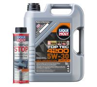 LIQUI MOLY Top Tec 4200 5W-30 New Generation | 5 L | Synthesetechnologie Motoröl | Art.-Nr.: 3707 & Öl-Verlust Stop | 300 ml | Öladditiv | Art.-Nr.: 1005