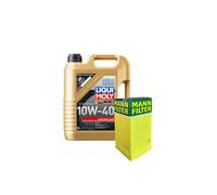 LiquiMoly Motoröl 10W-40 5-Liter 1310 + Ölfilter Mann-Filter W 67/1 Set Satz