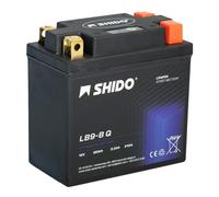 Shido Lithium Motorradbatterie LiFePO4 LB9-B Q 12V
