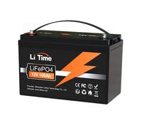 LiTime LiFePO4 Akku 12V 100Ah Lithium Batterie 100A BMS für Wohnmobile Solar