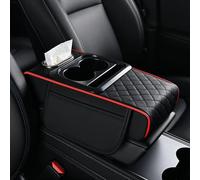 LJLBFB Armlehnen Polster Auto für Citroen Picasso DS C5X c4l CQuatre CElysee C6 C5, Mittelkonsole Abdeckung Aufbewahrungstaschen Mittelarmlehne Auflagekissen, mit Getränkehalter,C