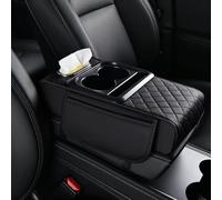 LJLBFB Armlehnen Polster Auto für Citroen Picasso DS C5X c4l CQuatre CElysee C6 C5, Mittelkonsole Abdeckung Aufbewahrungstaschen Mittelarmlehne Auflagekissen, mit Getränkehalter,B