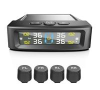 LJLBFB Reifendruckkontrollsystem für VW Multivan T5 T6 T6.1 T7 2003-2024 2025+, TPMS Reifendruckkontrollsystem 4 Sensoren, Solar & USB Aufladbar, Digitalanzeige