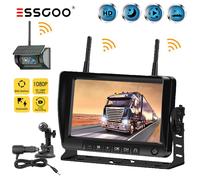 LKW-Anhänger Rückfahrkamera Solarbatterie Wireless Wasserdicht +7" 1080P Monitor