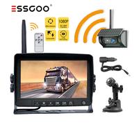 LKW-Anhänger Wohnwagen Solarbatterie Rückfahrkamera Wireless + 1080P 7" Monitor