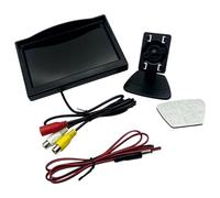 LKW Fahrermonitor 5-Zoll Fahrzeugbildschirm, Desktop Stand | Zwei Videoeingänge, NTSC Format, 12 bis 24 Anzeige für Rückwärtsfahrt