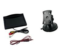 LKW Fahrermonitor 5-Zoll Fahrzeugbildschirm, Suction Cup Holder | Zwei Videoeingänge, NTSC Format, 12 bis 24 Anzeige für Rückwärtsfahrt