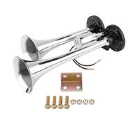 LKW Hupe Hupe Luft Horn 150DB 12V-24V Zug-Hörner-Kit Drucklufthorn Lufthorn Airhorn Doppelrohr Horn für alle 12V-24V Fahrzeuge LKW Zug Auto Van Boot Motorrad usw