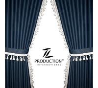 LKW Scheibengardinen MAN TGX XL 2007-2020 Dunkelblau-Weiß + Gardinenhaken D06