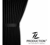 LKW Scheibengardinen MAN TGX XL mit Gardinenhaken 2er-Set Vorhänge Schwarz S08