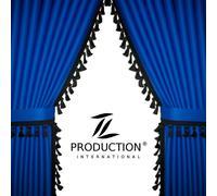 LKW Scheibengardinen passend MAN TGX XLX in Blau-Schwarz inkl. Gardinenhaken A05