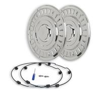 Radkappen Radblenden LKW VOLVO N 7 10 12 Hauber 385 Edelstahl gerade plan Kappe