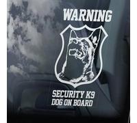 LMMIXEE Auto-Fensteraufkleber "Security K9 Dog on Board", Belgischer Malinois, Mechelsehere, Sicherheitskurz, K9, Vinyl, gestanzt, lustige Stoßstangen-Aufkleber, Sicherheit, K9, Hundebesitzer,