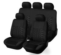LMSMGS 9 Stück Sitzbezüge für Dacia Solenza/Spring Electric/Spring Electric 2000-2023, Guter Atmungsaktivität Verschleißfestem Polyester Stoff Sitzbezüge Innenraum Zubehör,Black