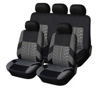 LMSMGS 9 Stück Sitzbezüge für Dacia Solenza/Spring Electric/Spring Electric 2000-2023, Guter Atmungsaktivität Verschleißfestem Polyester Stoff Sitzbezüge Innenraum Zubehör,Grey