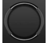 LNDGHC Leder Auto Lenkradbezug für Mercedes Benz V Klasse V220d V250d V300d Lenkradhülle Lenkrad Wrap Protector Atmungsaktive Lenkradschutz Abdeckung Rutschfestes Zubehör,Black-O Type