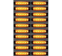 Lo 24V LED Seite Heck Umriss Orange Bernstein Begrenzungsleuchten Von 24/7Auto Lkw Anhänger Fahrwerk 20 Teile