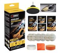 LOCBONDSO Headlight Restoration Kit,Scheinwerfer Aufbereitung Set | Auto Scheinwerfer Polierset ,Scheinwerfer Politur Reparatur Set Für matt-blinde Kunststoffscheinwerfer