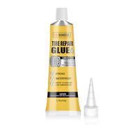 LOCBONDSO Reifenkleber,Gummi Reifen Kleber Schwarz,Wasserdicht Temperaturbeständig, Réparation des fissures, trous et écaillures Dans Les pneus de Voiture, 50g
