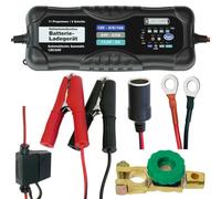 LODCHAMP Bundle, 10A/5A Intelligentes Batterieladegerät, 12V/24V KFZ/LKW Ladegerät, Erhaltungsladegerät und Batterie Trennschalter Poltrenner Batterietrenner