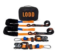 LODD - Motorrad-Spanngurte mit Hochfesten Schnallen, Fellschutz, Stahlkarabiner, Verstärkter Schnalle | 1100 kg, 38mm | Anhänger (Parent) (Ratsche/Karabinerhaken)