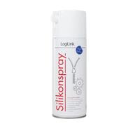 LogiLink Silikonspray 400 ml Schmiermittel schmiert pflegt schützt langanhaltend Gummi Kunststoff Holt und Metall