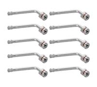 LOLIPPYY Lkw Ventilverlängerung aus Hochfester Legierung 10 Stück Metallset mit Schnellmontage Luftdichte Reifenventilverlängerung für Wohnmobil und Nutzfahrzeugreifen