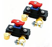 Lomhyve 2 Stück Batterie Trennschalter 12V 24V, Batteriehauptschalter Autobatterie Schalter Batterietrennschalter & Auslaufschutz, Hauptstromschalter für Auto Truck Boot Fahrzeuge