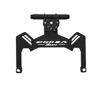 LongGreat Aluminium Fahrzeughalterungen Motorrad GPS Handyhalter Halterung Halter Fit Für Honda Forza 125 300 2017-2020 (Schwarz,Forza 300)