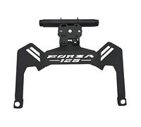 LongGreat Aluminium Fahrzeughalterungen Motorrad GPS Handyhalter Halterung Halter Fit Für Honda Forza 125 300 2017-2020 (Schwarz,Forza 125)