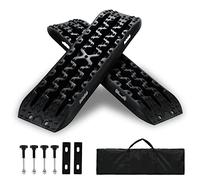 Lospitch Anfahrhilfe mit Aufbewahrungstasche und Installationstool, Sand/Schlamm/Schnee Recovery Board Offroad Tracks,10T Last,Reifenleiter für PKW LKW Geländewagen Wohnmobil