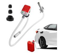 Lotvic Kraftstoff Umfüllpumpe mit Auto-Stopp-Sensor, Elektrische Benzinpumpe, Kraftstoffpumpe mit 3 Größen-Adapter, Selbstansaugende Ölabsaugpumpe mit Schläuchen und Zapfpistole für Diesel, Öl&Benzin