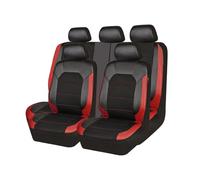 LRYQ 9 PCS Leder Autositzbezüge Set, für Opel Astra K/Astra K Sports Tourer/Astra L/Antara/Ampera 2000-2024 Wasserdicht Bequem Rutschfester Sitzschoner Schonbezüge Autositz Zubehör,E Red