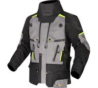 LS2 Apollo wasserdichte Motorrad Textiljacke, schwarz-grau-gelb, Größe L für Männer