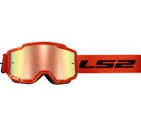 LS2 Charger MX Brille Crossbrille Iridium Orange Orange Iridium verspiegelt