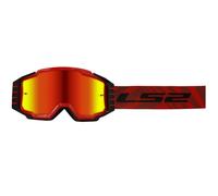 LS2 MX Charger Pro Brille Red With, Mirror Red Lens + Klare Linse + Tear Off