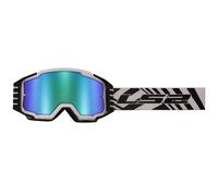 Charger Pro Iridium Crossbrille MX Motorradbrille Weiß / Grün verspiegelt UNI weiß grün
