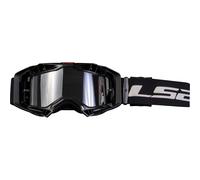 LS2 Helmets Aura Goggle (Schwarz mit silberner Iridium-Linse)