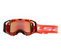 LS2 Motocross-Helm-Brille mit Pinlock, Aura-Pro-Brille, Schwarz/Orange, mit Iridium-Visier