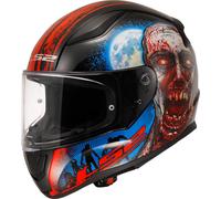 LS2 FF353 Rapid II Zombie Helm, schwarz-rot-blau, Größe XL für Männer