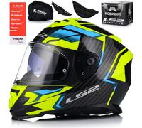 LS2 FF800 STORM II Integralhelm Tracker - Motorradhelm mit Sonnenblende, XS-3XL