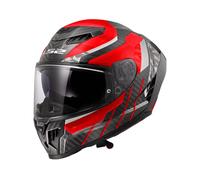 LS2 FF807 Dragon Carbon Trax Integral Helm rot, 57/58-M