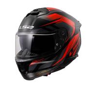 LS2, Integraler Motorradhelm Stream II Fury Gloss Black Red, L