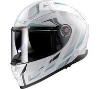 LS2 FF811 Vector II Alizer Helm, weiss-silber, Größe 4XL 67 68 für Männer