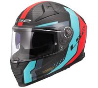 LS2 FF811 Vector II Carbon Grid Helm, rot-grün-blau, Größe 4XL 67 68 für Männer