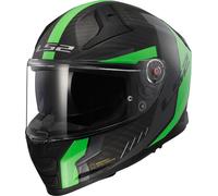 LS2 FF811 Vectror II Carbon Grid Helm, grün, Größe 4XL 67 68 für Männer