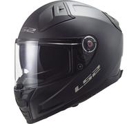 LS2 FF811 Vector II Solid schwarz matt Integralhelm mit Sonnenvisier und Anti-Beschlag-Visier 4XL