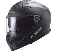 LS2 FF811 Vector II Solid schwarz matt Integralhelm mit Sonnenvisier und Anti-Beschlag-Visier 4XL