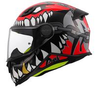 LS2 FF812 Punk Kinderhelm, grau-rot Größe: S